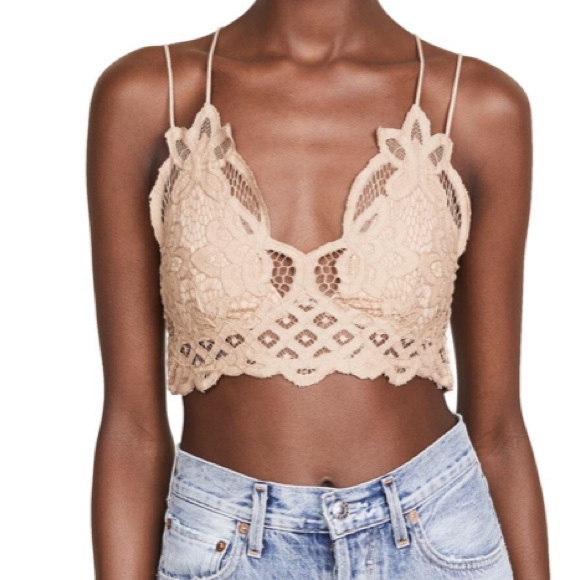 Free People Other - 🌟nwot free People Adella nude lace Bralette small